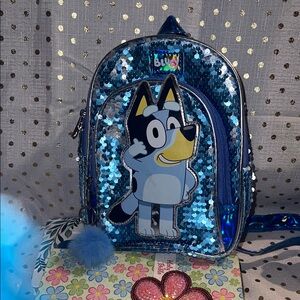 Kids Sequin Backpack - Blue